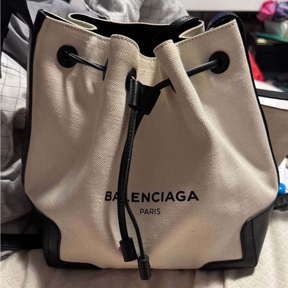 Balenciaga Canvas Bucket Bag
